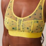 hr Lounge žene cvjetni mrežasti set bralette & tange žuta boja N0V4DZ229 donje rublje - Image 6