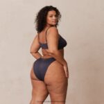 hr Lounge žene rebrasti trokutasti grudnjak i tange/gaćice ugljen plava N0V4DZ235 donje rublje - Image 12